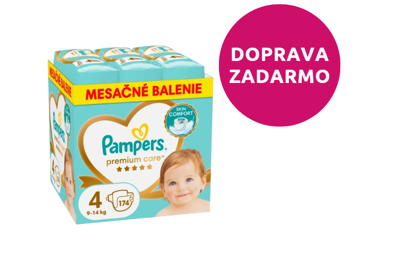 PAMPERS Premium care 4 9-14 kg 174 ks