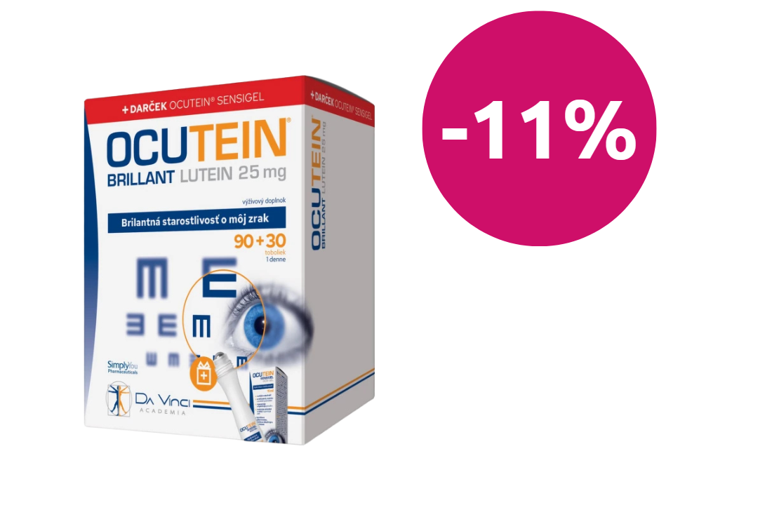 OCUTEIN Brillant Lutein 25 mg 90 + 30 toboliek ZADARMO