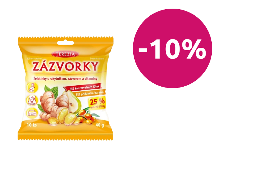 TEREZIA Zázvorky rakytník zázvor a vitamíny 10 ks